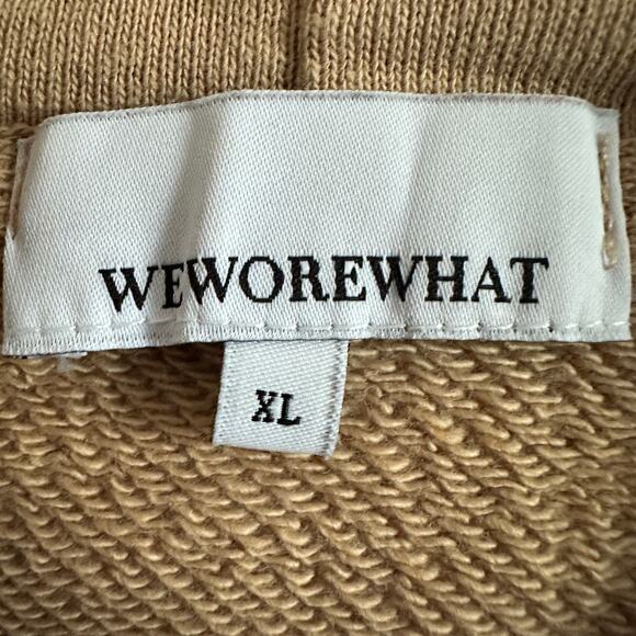WeWoreWhat | Tan French Terry Oversized Hoodie | Size Extra Large - Picture 4 of 5